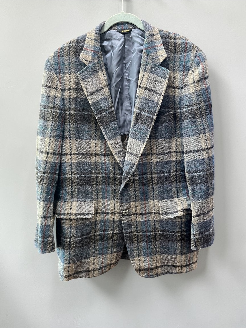 VTG 80s Corbin Ltd Wool Plaid Sport Coat Blazer USA Made